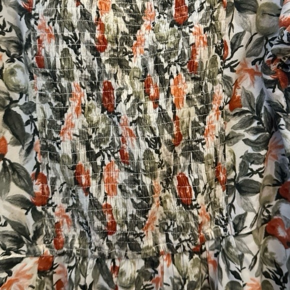Abercrombie & Fitch Floral Mini Dress - Red, Green, Gray New Size Medium - Picture 4 of 4